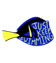 Dory Quote Vinyl Sticker Decal - 5 Pack
