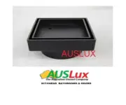Matt Black Smart tile insert Square floor waste grate drain in 80mm or 100mm