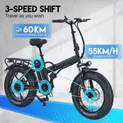 1500w Dual motors Electric Bike Foldable 48V E-bike Commuter Bicycle E-MTB