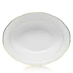Herend Golden Edge White Oval Vegetable Dish