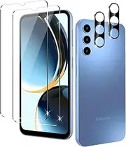 2 Pack Screen Protector for Samsung Galaxy A15 5g Screen Protector With 2 Pack Fit For Samsung A15 Camera Lens Protector,Upgraded HD Tempered Glass, Touch Sensitive,Bubble Free,Case Friendly
