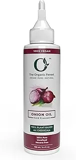 Organic Forest 100% Chemical Free Red Onion Hair Oil for Hair Loss | Black Seed Oil or Kalonji Hair Oil for Hair Fall Control | Plant Based Ingredients Helps in Better Absorption | 100% Vegan | 100 ML