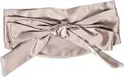 [FOMIYES] Solid Color Waist Seal Sash Belt Bridal Belts Waist Sash Beige Satin