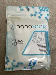 1 Pair Sz 2 NanoSocks 3D Nano-Weave Compression Socks White Unisex Adult