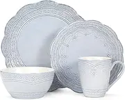 [Pfaltzgraff] Seraphina 16-Piece Dinnerware Set, Service for 4, Blue