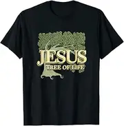 [X.Style] Jesus Tree of Life, Christian Healing Prayer ds595 T-Shirt Black