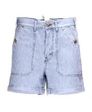 suzanne shorts in cotton hickory 27 Blue