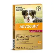 Advocate Red - 10-25kg Large Dogs 6 pack (6 months)