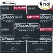 5-PACK Dunlop DEN0974-8 8-String Nickel Wound Electric Guitar Strings 9-74