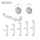 AOEDEJ 16G 3PCS Titanium Collar Bone Piercing Zircon Anchor Dermal Opal Stone Mi