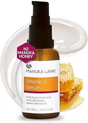 Vitamin C Serum for Face and Neck with Hyaluronic Acid, Manuka Honey & Sweet Almond Oil | Plant Based Formula | Carefully formulated to keep your skin young and healthy!