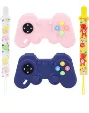 2-Pack Silicone Baby Teething Toy, Gamepad Control Teether Toy Gift