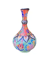 8” Unique Turkish Ceramic Vase, Flower Table Vase, Christmas Gift For Her.