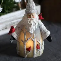 在飛比找ETMall東森購物網優惠-冬天聖誕老人樹脂小擺飾