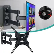 Full Motion TV Wall Mount Bracket Swivel Tilt 32 37 42 40 50 52 55 Inch LED LCD