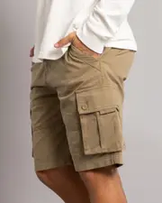 [Lucid] Lucid Men's Stationed Walk Shorts in Washed Tan Brown Size 34 34 Washed Tan Brown
