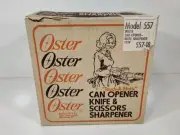 Oster Touch-A-Matic Can Opener Knife Sharpener Model 577 White NIB NOS Vintage