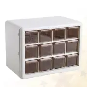 Storage Shelf Clear Stackable Bins with Lids Drawer Mini Box