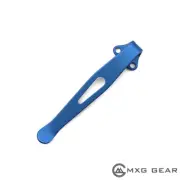 (Blue) Custom Titanium Deep Carry Pocket Clip Made for Kershaw Knockout Knife