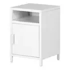 South Shore Kodali 15"W Metal 1-Door Nightstand in White Finish