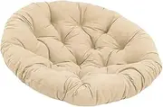 Garden sofa cushions Rattan chair cushionRadar chair cushionSwing chair cushionBalcony chair cushionIdeal for indoor and outdoor patio or dining room useFrosted Fabrics(Color:Khaki,Size:Diameter 90cm)