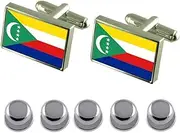 [Select Gifts] Shirt Dress Studs Comoros Flag Cufflinks