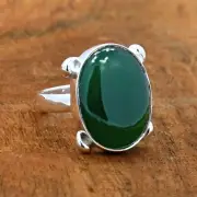 Green Onyx Ring, 925 Sterling Silver Handmade Ring, Promise Ring, Onyx Gemstone
