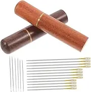 jojofuny 1Set Household Darning Needles of Self Threading Multi Function Sewing Needles with Needle Box Durable Construction for Projects