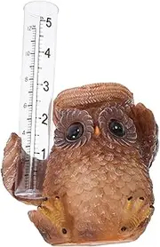 Garden Rain Gauge Rain Measuring Tube Cute Rain Gauge Garden Rain Measure Outdoor Rain Measuring Tool Owl Rain Measuring Gauge Rain Gauge for Deck Outdoor Rain Measure Gauge