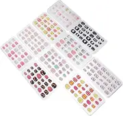 Beavorty Girls Fake Nails Artificial Nails Full Cover Nail Tip 10 Boxes Mixed Style ABS Material Safe for Halloween