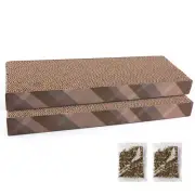 2 PACK Cat Scratch Cardboard Catnip Scratching Pad Scratcher Board Sofa Bed Post