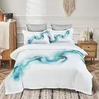 Ocean Marble Duvet/Doona/Quilt Cover Set Queen/King/Super King Size Bed SM010