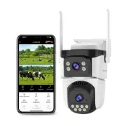 Dual Lens Security Camera Outdoor, 1080P Wired Cameras for Home Security with...