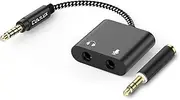 Cubilux 3.5mm Headphone Microphone Combiner, 3.5mm TRRS Male to TRS Female AUX MIC Splitter Compatible with Xbox One/360 PS4 PS5 MacBook Laptop PC Phone Computer Rode VideoMicro