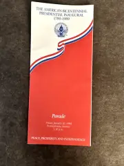 Presidential Inauguration memorobilia Parade George W Bush 1989