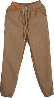 [yuksok] Plush Lined Warm Sweatpants, Women Winter Harem Pants, with Pockets Thickened High Waist Fleece Lined Pants for Loose Fit