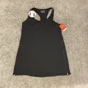 Spanx Womens Tank Top Small Black Transformation Tank Activewear Quick Dry NWT