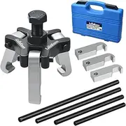 LainKeen 9 PCS Harmonic Balancer Puller Remove Extractor Kit Set Tool Adjustable Upgraded 3Jaw Puller for Removing Harmonic Damper & Balancer Pulley Compatible with Chevy,GM,Chrysler,Cadillac,Ford ect