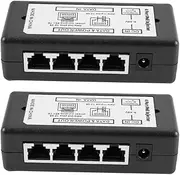 Binxind 2X 4 Port Poe Injector Poe Power Adapter Ethernet Power Supply Pin 4,5(+)/7,8(-) Input Dc12V-Dc48V for IP Camera
