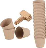 CIMAXIC 6cm Paper Seedling Cups Set Peat Pots for Plant Starter Planting Containers Germination Cups Garden Propagator Pots