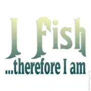 Fish Therefor I Am, Vinyl Decal Sticker, 40 Patterns & 3 Sizes, #1729