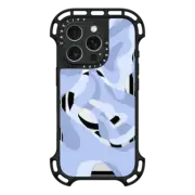 iPhone 16 Pro Ultra Bounce Case MagSafe Compatible retro swirls in blue