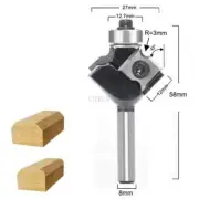 Metal Round Router Bit Corner Insert Carbide Cutter Bearing Woodworking Tools