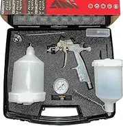 ANi Compact Spray Gun Kit, Re-spray with a small compressor 1.8mm & 1.3mm Primer & Finish, Touch Up & Respray Mega Kit.