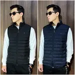 美國百分百【全新真品】TOMMY HILFIGER 羽絨背心 立領 男款 TH 背心外套 LOGO 黑色/深藍 CQ08