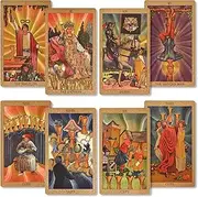 CuBalia Classic Tarot Cards Deck Set with Guidebook, Luxury Gold Foil Waterproof Tarot Cards, Wrinkle Resistant Fortune Telling Toy for Beginners&Expert, Durable PVC Tarot Deck with Cardboard Box