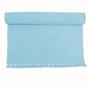 Hoydu Set of 2 - Cotton Ribbed Table Placemats Sky Blue