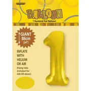Number 1 Foil Balloon - Gold
