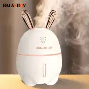 Mini Air Humidifier Cute Rabbit USB Aroma Essential Oil Diffuser Colorful Night