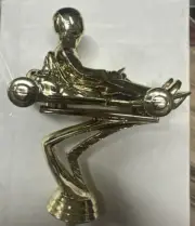 VINTAGE PLASTIC TROPHY FIGURE - GO CART 5.5”